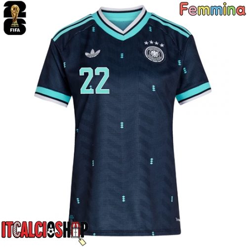 Germania David Raum #22 Seconda Maglia Femmina Mondiali 2026 Manica Corta